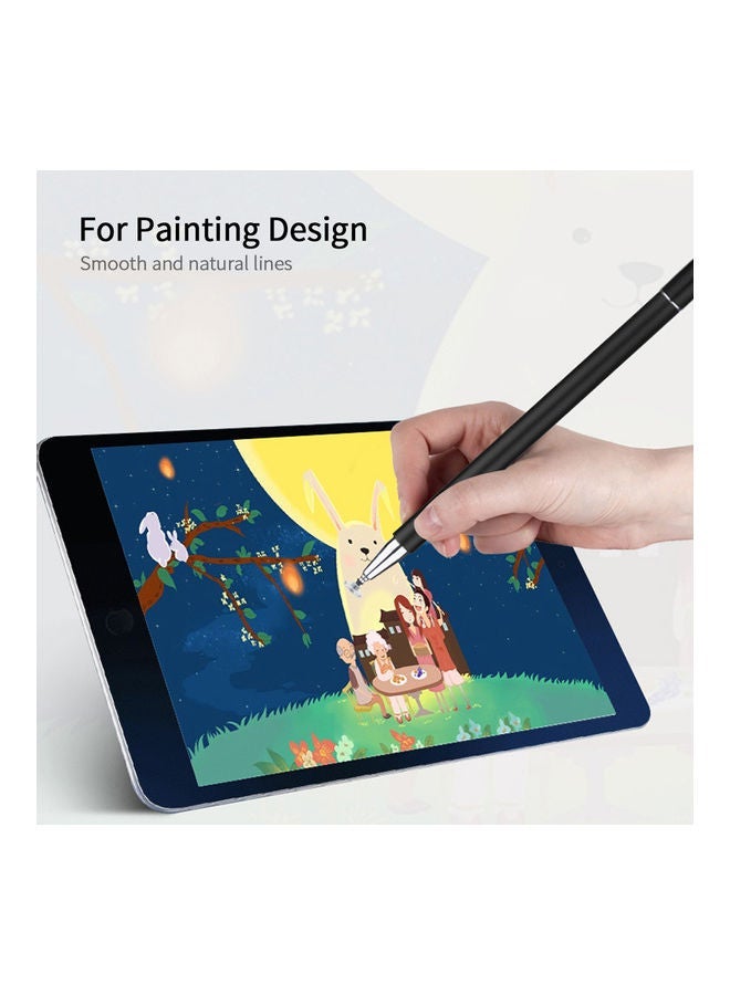 NIBEMINENT Universal Stylus Pen with Magnetic Absorption Silicone Head Black - Image 4