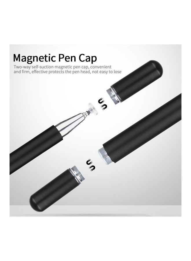 NIBEMINENT Universal Stylus Pen with Magnetic Absorption Silicone Head Black - Image 3