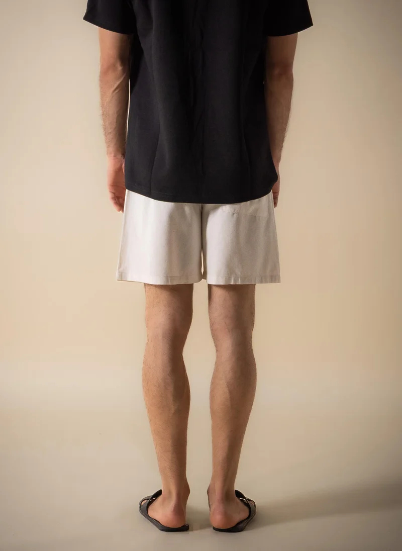 Shapes  PLEATED LINEN BLEND SHORTS for Men | Best Price UAE
