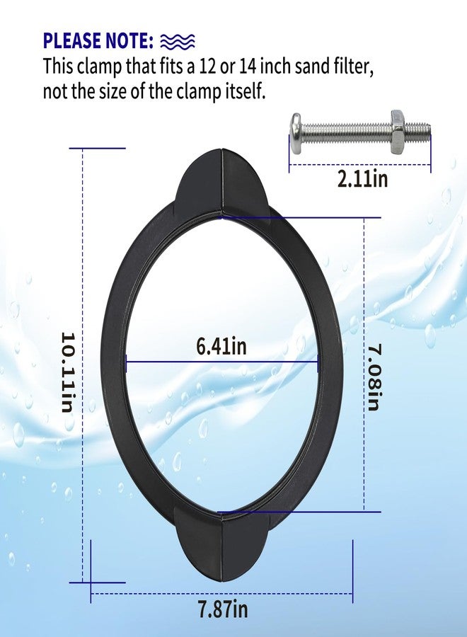 Vsttar SF80110-2 Pool Clamp Collar Ring Replacement Part with Screws, Fit For 12 and 14 Inch （Pump Flow Rate: 2,100 and 2,800 gph） Intex Sand Filter Pump Above Ground Pool - Image 4