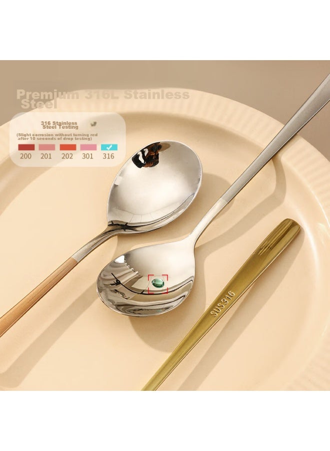 GRASEY Guangyi 316l Stainless Steel Soup Ladle, Round Bottom Serving Spoon, Rice Spoon, Soup Spoon, Colorful, 3-piece Set, Gy8664 - Image 2