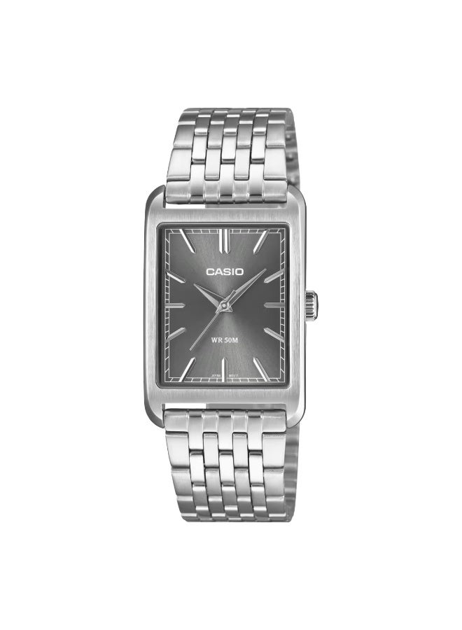 CASIO Analog Men’s Watch MTP-B215D-8AVDF, 26mm Grey Dial, Stainless Steel Case & Bracelet, 50 m WR - Image 1