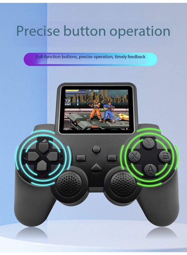 TNGames S10 Mini Joystick Retro Arcade Console, Black Portable Nostalgic Handheld | Preloaded 520 Classic Retro Games | Complete Kit with Console, User Manual, USB Charger, AV Cable + Extra Wired Controller - Image 4