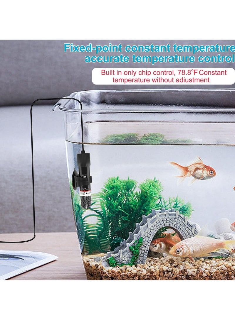 CMGTYYD Aquarium Heater, Mini USB Aquarium Heater, 10W/15W Small Submersible Fish Tank Heater with Digital Display Thermostat, USB Powered Constant Temperature for up to 1 Gallon Tanks - Image 4