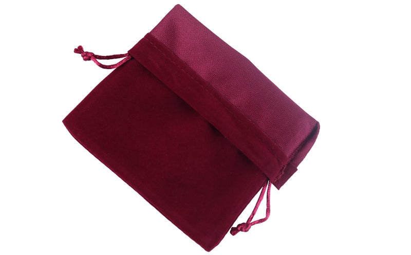 Sansam Small Velvet Drawstring Gift Bag – 20pcs Jewelry & Accessory Pouch for Bracelets, Necklaces & Gifts, Reusable with Satin Cord, Wine - Image 5