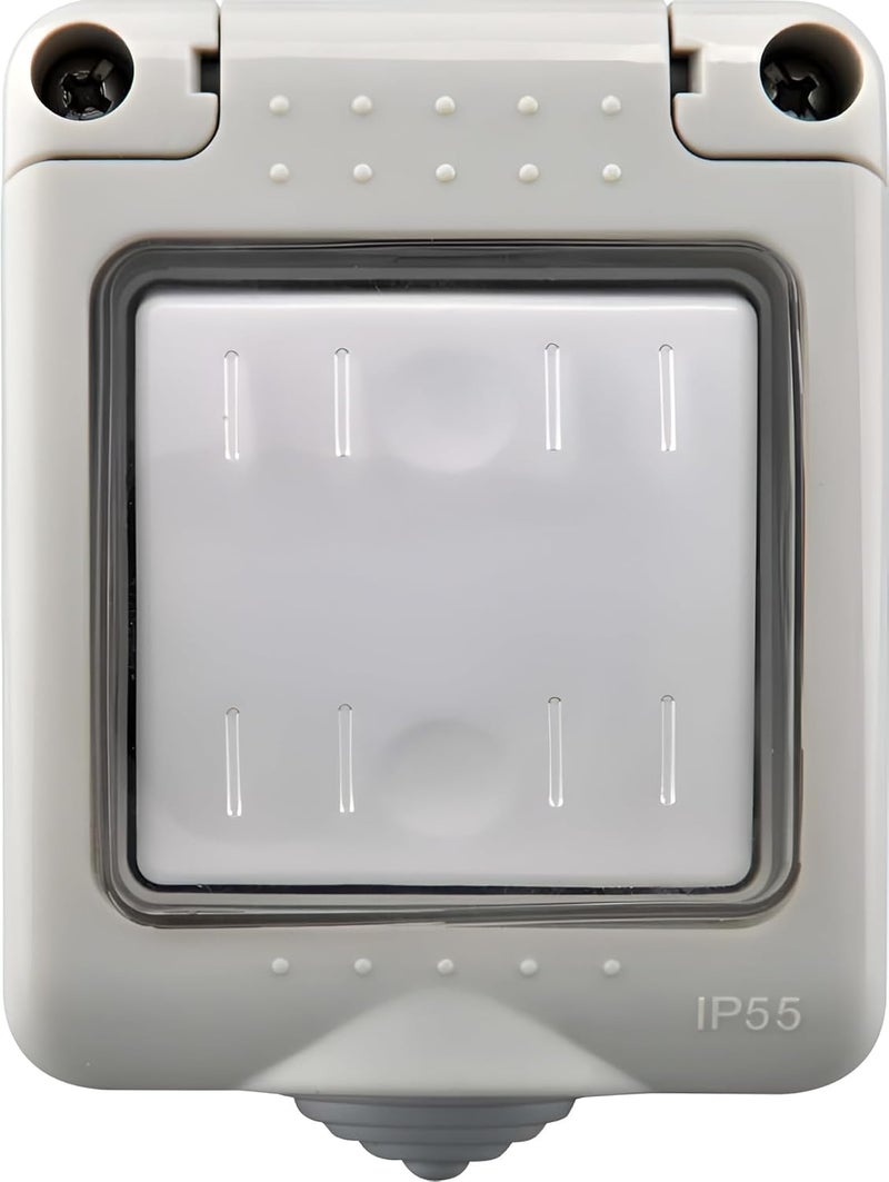 Weatherproof Outdoor Electrical Wall Switch, IP55 Rated, Waterproof Dustproof Surface Mount Switch - Image 1