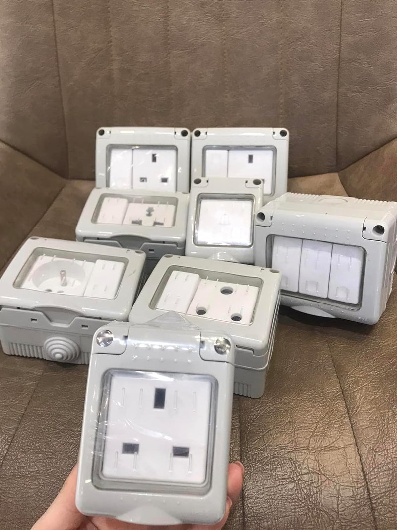 Weatherproof Outdoor Electrical Wall Switch, IP55 Rated, Waterproof Dustproof Surface Mount Switch - Image 4