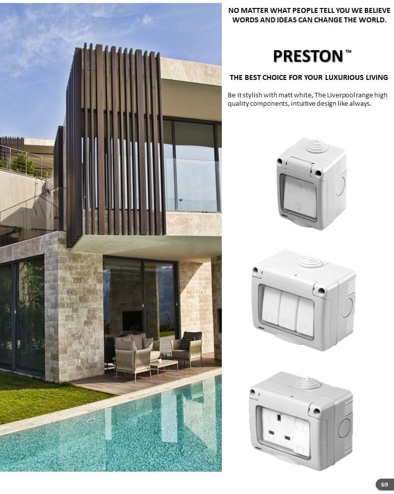 Weatherproof Outdoor Electrical Wall Switch, IP55 Rated, Waterproof Dustproof Surface Mount Switch - Image 5