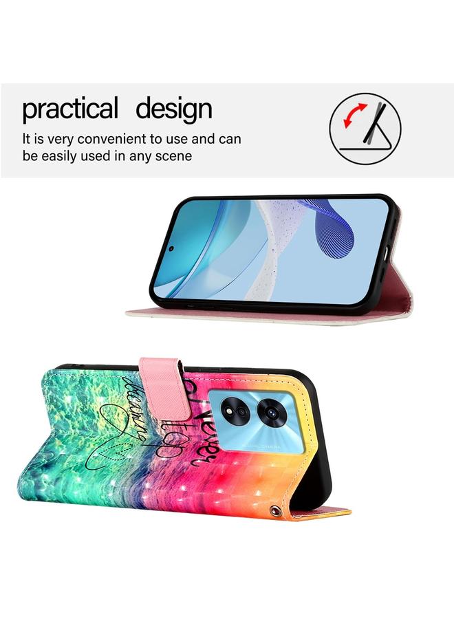 اس-توب جراب لهاتف OnePlus Nord N300، جراب جلدي أفقي قابل للطي بتصميم ثلاثي الأبعاد - Image 3