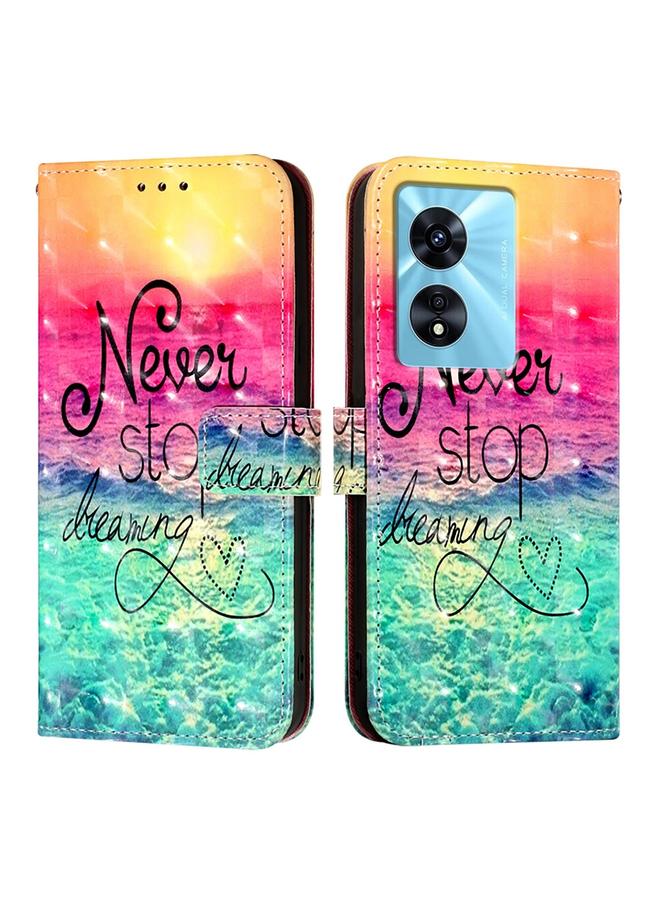 اس-توب جراب لهاتف OnePlus Nord N300، جراب جلدي أفقي قابل للطي بتصميم ثلاثي الأبعاد - Image 2