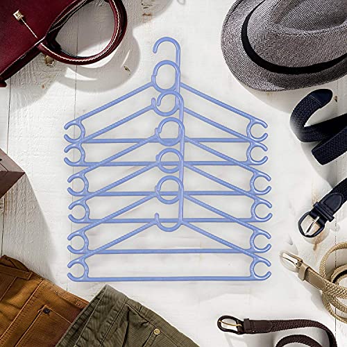 Clastik Plastic Clothes Hanger Set of 12 pcs (Blue) - Image 3