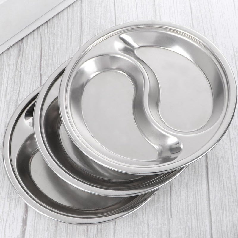 Stainless Steel Divided Sauce Dishes 10Cm 4Pcs Round Soy Sauce Plates Kitchen Seasoning Containers - Image 5