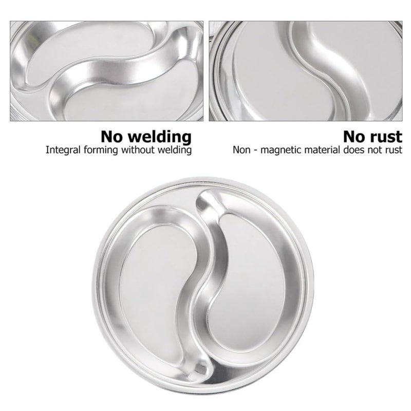 Stainless Steel Divided Sauce Dishes 10Cm 4Pcs Round Soy Sauce Plates Kitchen Seasoning Containers - Image 4
