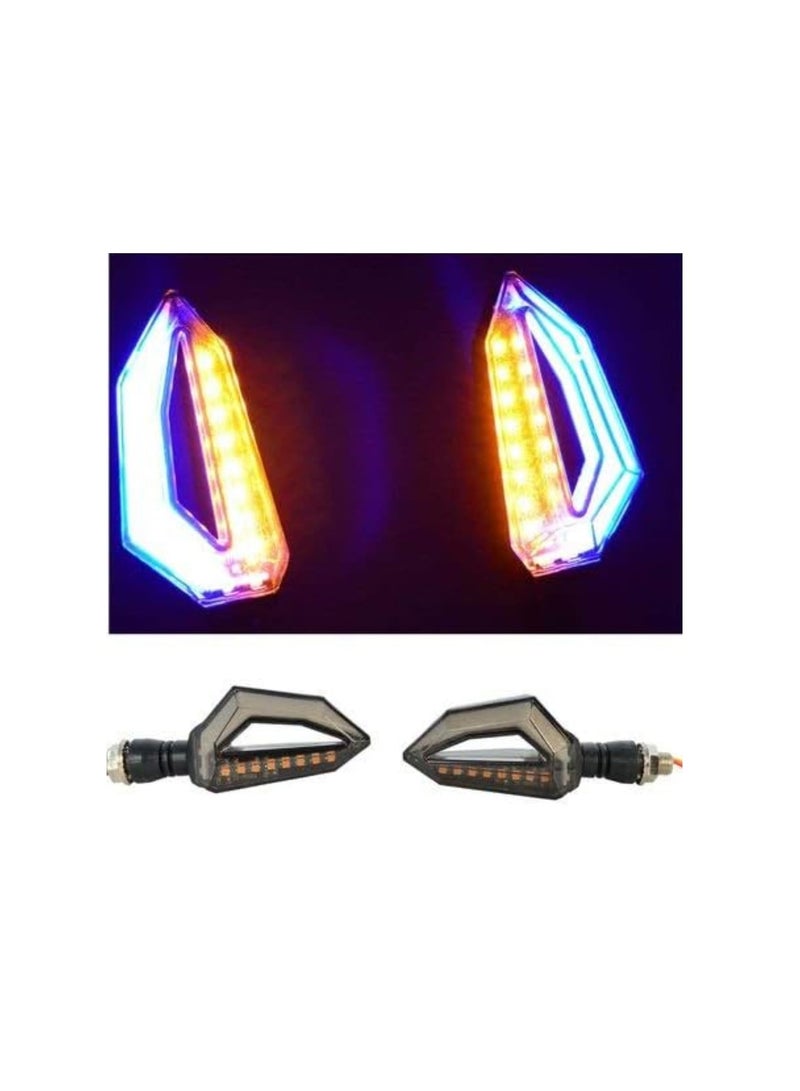 فوانيس أشارة ال اي دي يوني رويال zxd-5 للموتوسيكل2 أشارة - Image 1