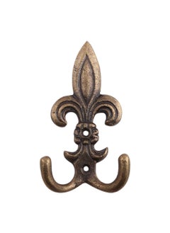 Indian-Shelf IndianShelf Metal Handmade Fleur De Lis Hooks Key Hangers Holders Wall Hanging Coat Hat Mug 45 Inch Multicolour Standard HK5891 