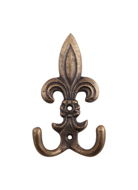 IndianShelf Metal Handmade Fleur De Lis Hooks Key Hangers Holders Wall Hanging Coat Hat Mug 45 Inch Multicolour Standard HK5891