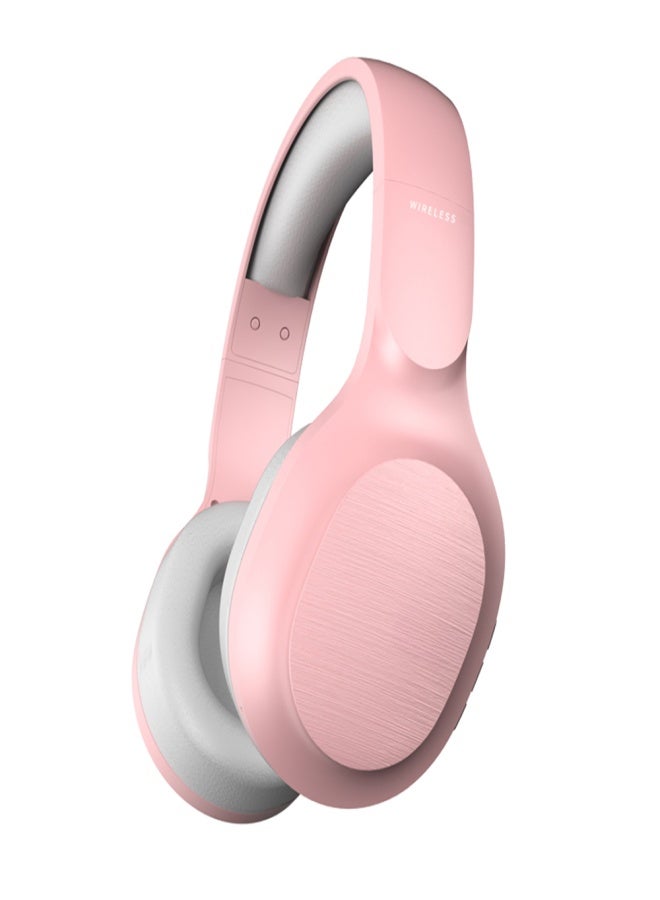 SOMIC MS300 Head-mounted Wireless BT Headset BT5.0 Ergonomic Lightweight Headset with CVC Noise Reduction Technology Pink - Image 1