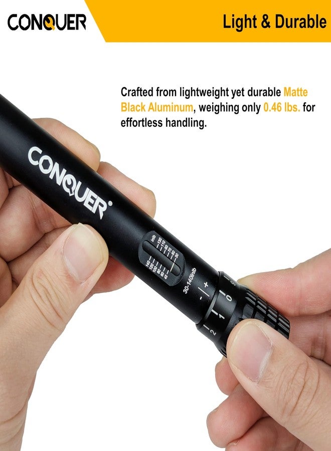 CONQUER Mini Torque Wrench 1/4" Drive, 3-16 Nm - Compact Bike Torque Tool for Carbon Frames, Car & Precision Assembly - Small Torque Wrench with ±4% Accuracy, Quick Release & 72-Tooth Ratchet - Image 5