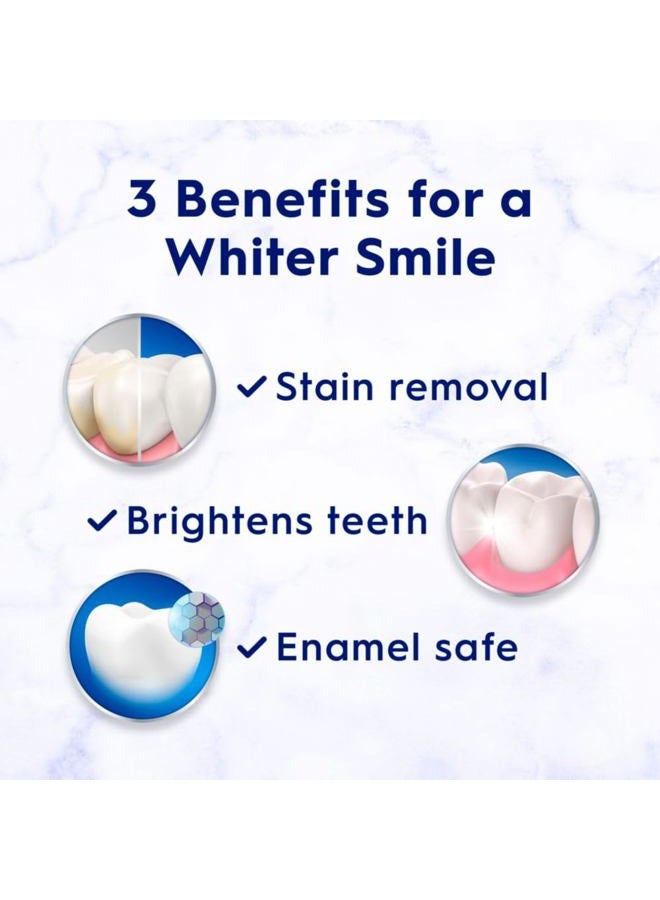 Crest 3D White Advanced Teeth Whitening Toothpaste, Crest 3D White Brilliance Toothpaste, Radiant Mint, 3.3 oz, Pack of 3 - Image 2