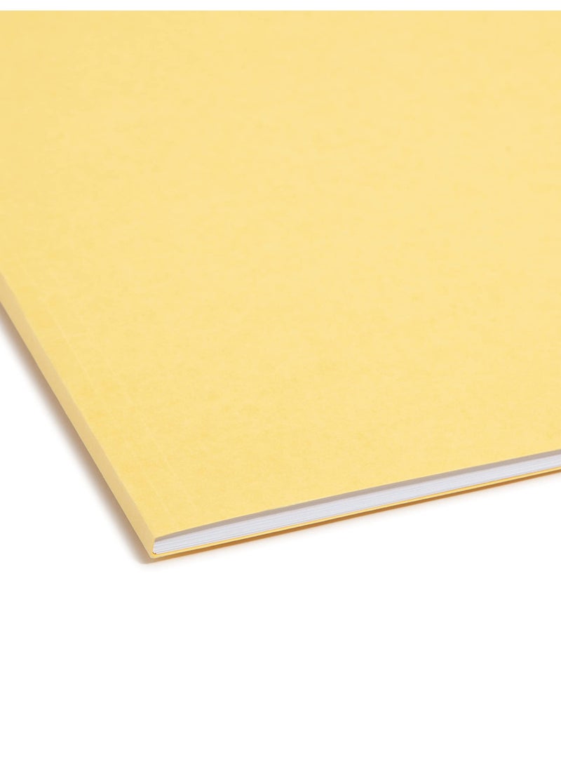 Smead Smead 100% Recycled Fastener File Folder, 2 Fasteners, Reinforced 1/3-Cut Tab, Letter Size, Yellow, 50 per Box (12941)  - Image 5