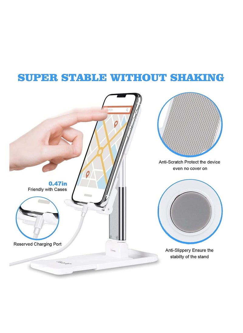 TYCOM - TyCom Cell Phone Stand, Adjustable Phone Stand for Desk, Foldable Tablet Stand Holder for iPhone 12 Pro Max / 12 Mini / 11 SE X XS Samsung Galaxy S20+ S20 S10+ S10 iPad Pro/Air/Mini (Upgrade) - Image 1