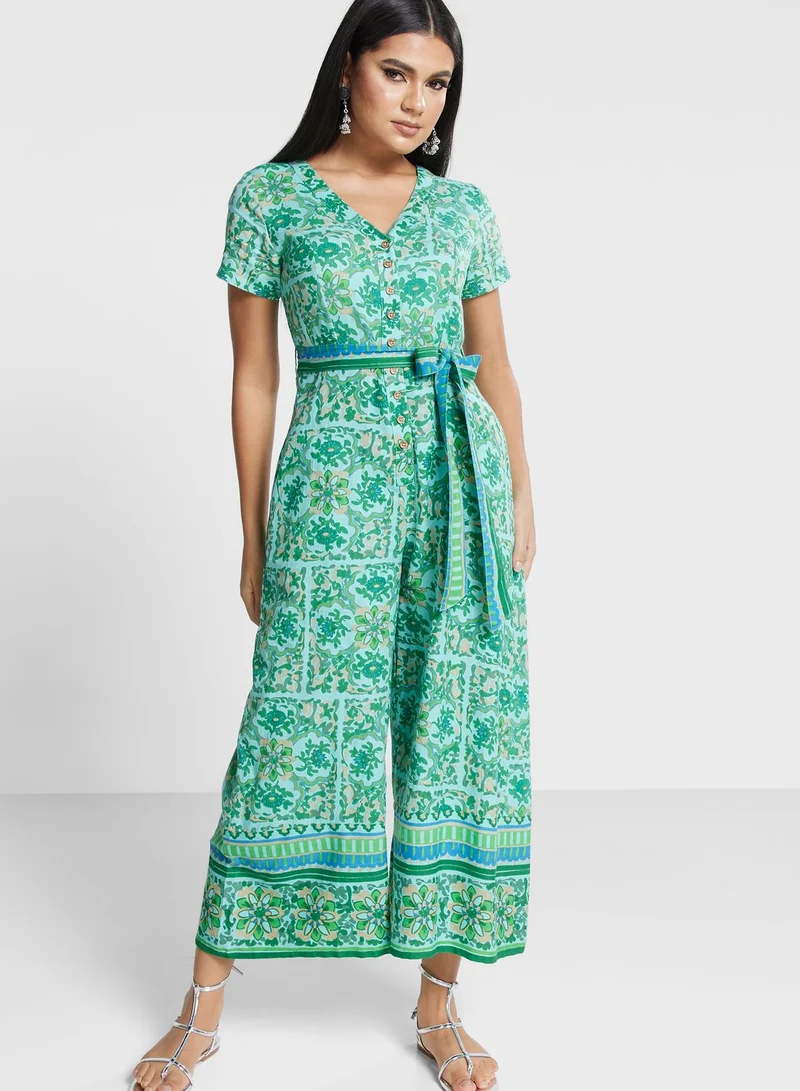 Fabindia Tie Wide Leg Jumpsuit