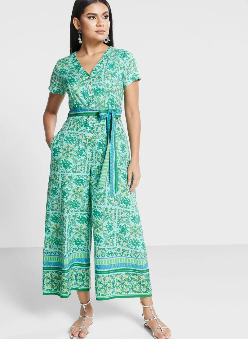Fabindia Tie Wide Leg Jumpsuit