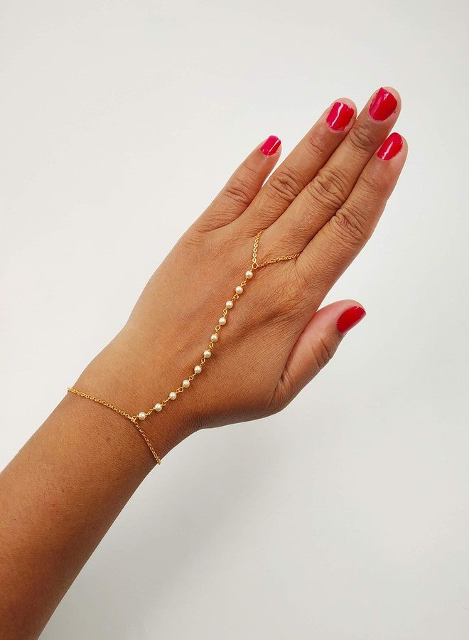 JHB Pearl Haathphool Bracelet for Girl's and Women's - Image 3