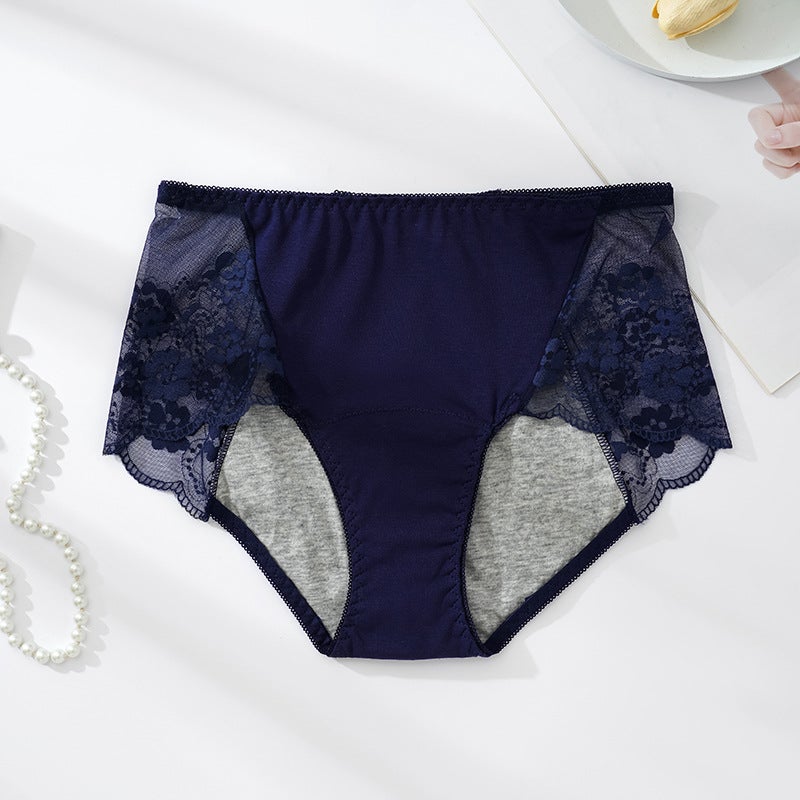 Extended Lace Leakproof Menstrual Panties Dark blue  - Image 1