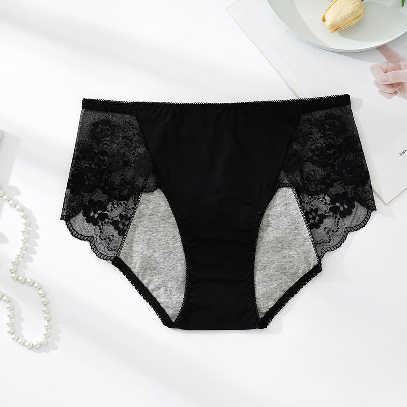 Extended Lace Leakproof Menstrual Panties Dark blue  - Image 2
