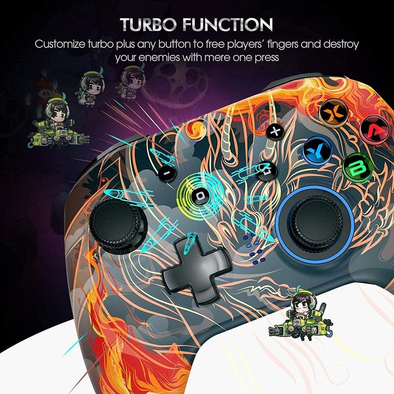EasySMX Wireless Controller for Nintendo Switch, Dual Vibration Gaming Controller Bluetooth Gamepad for Gaming PC PS3 XBOX 360 Long Distance Available - Image 4