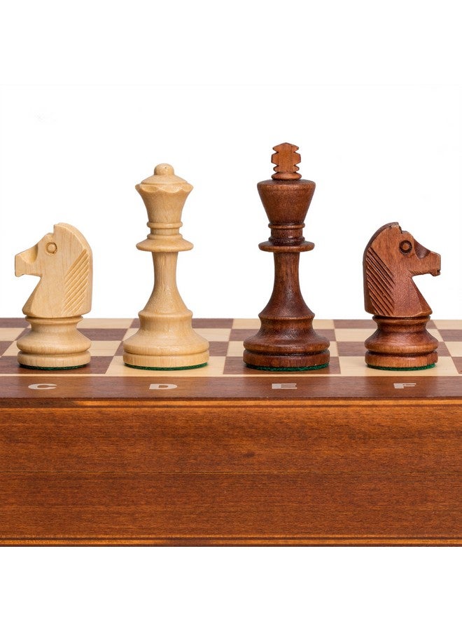 Wegiel Tournament No. 4 Staunton European Wood Chess Set, 16 Inches - Image 1