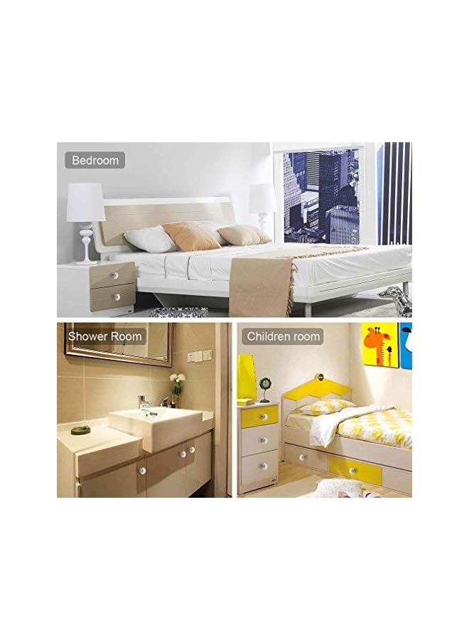 erorex Clear Crystal Glass Diamond Shape Door Knob Drawer Pull Handle for Cabinet, Drawer, Cupboard, Wardrobe Home Decoration (30mm) - Image 5