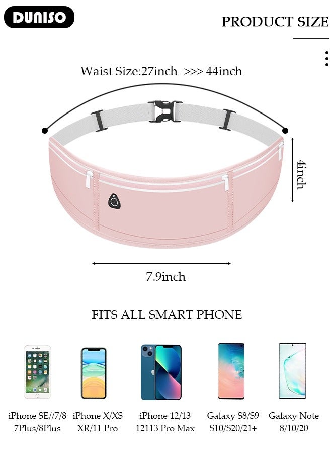 DUNISO Waist Pack for Women, Crossbody Waist Bag Pack Belt Bag for Travel Walking Running Hiking Cycling, Pouch Hip Bum Bag Chest Bag with Adjustable Strap For Gym Fitness Workout Travel Work Commuting  - Image 4