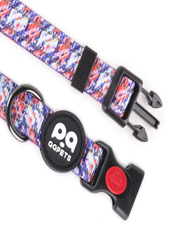 كيوكيو بيتس طوق عاكس للكلاب من QQPETS: نايلون ناعم مطبوع بنمط لطيف قابل للتعديل للجراء من الجنسين، صغير جدًا، متوسط، وكبير الحجم (رسومات جرافيتي صغيرة وملونة) - Image 4