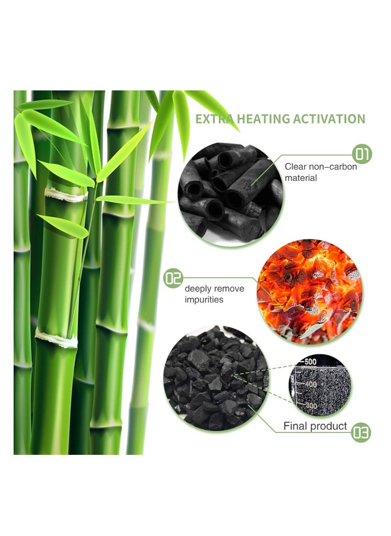 Vitscan - 12 Pack Bamboo Air Purifying Bag, Activated Charcoal Bags Odor Absorber, Moisture Absorber, Natural Car Air Freshener, Shoe Deodorizer, Odor Eliminators For Home, Pet, Closet (6x50g, 6x150g) - Image 1