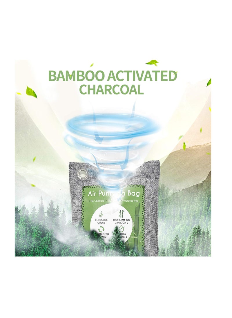 Vitscan - 12 Pack Bamboo Air Purifying Bag, Activated Charcoal Bags Odor Absorber, Moisture Absorber, Natural Car Air Freshener, Shoe Deodorizer, Odor Eliminators For Home, Pet, Closet (6x50g, 6x150g) - Image 1