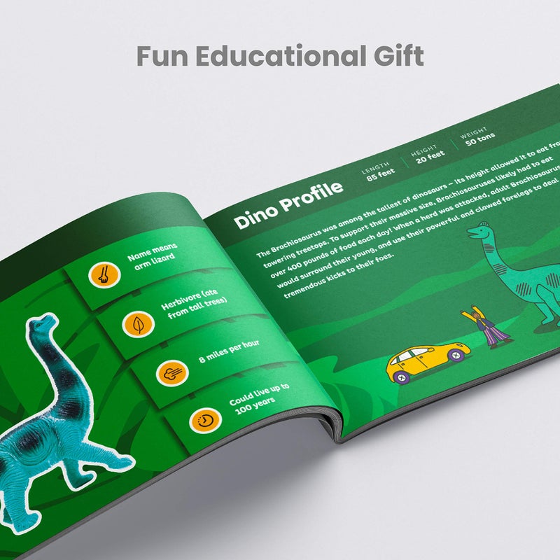 Boley 12 Pack 9-Inch Educational Dinosaur Toys - Kids Realistic Toy Dinosaur Figures for Cool Kids and Toddler Education! (T-Rex, Triceratops, Velociraptor, and More!) - Image 5