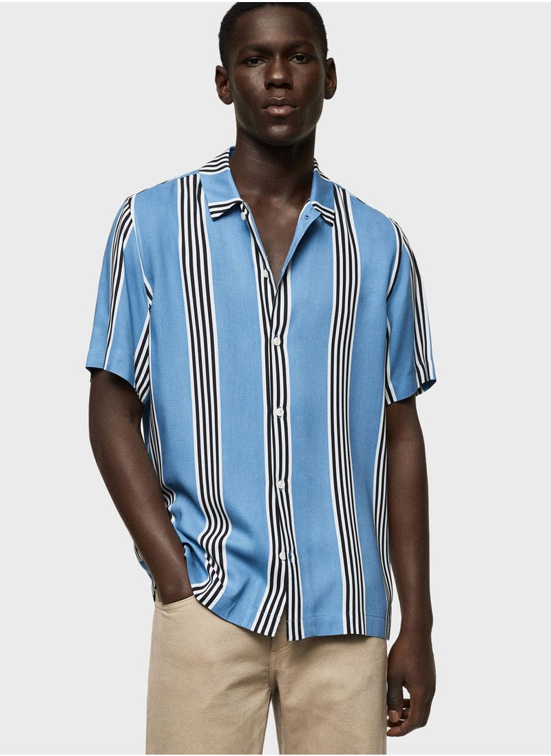 Mango Man - Striped Regular Fit Shirt - Image 1