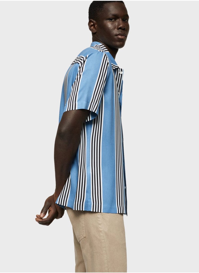 Mango Man - Striped Regular Fit Shirt - Image 1