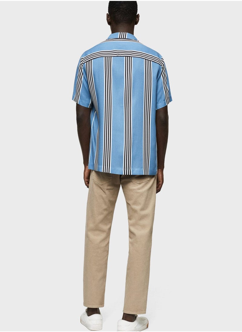 Mango Man - Striped Regular Fit Shirt - Image 1