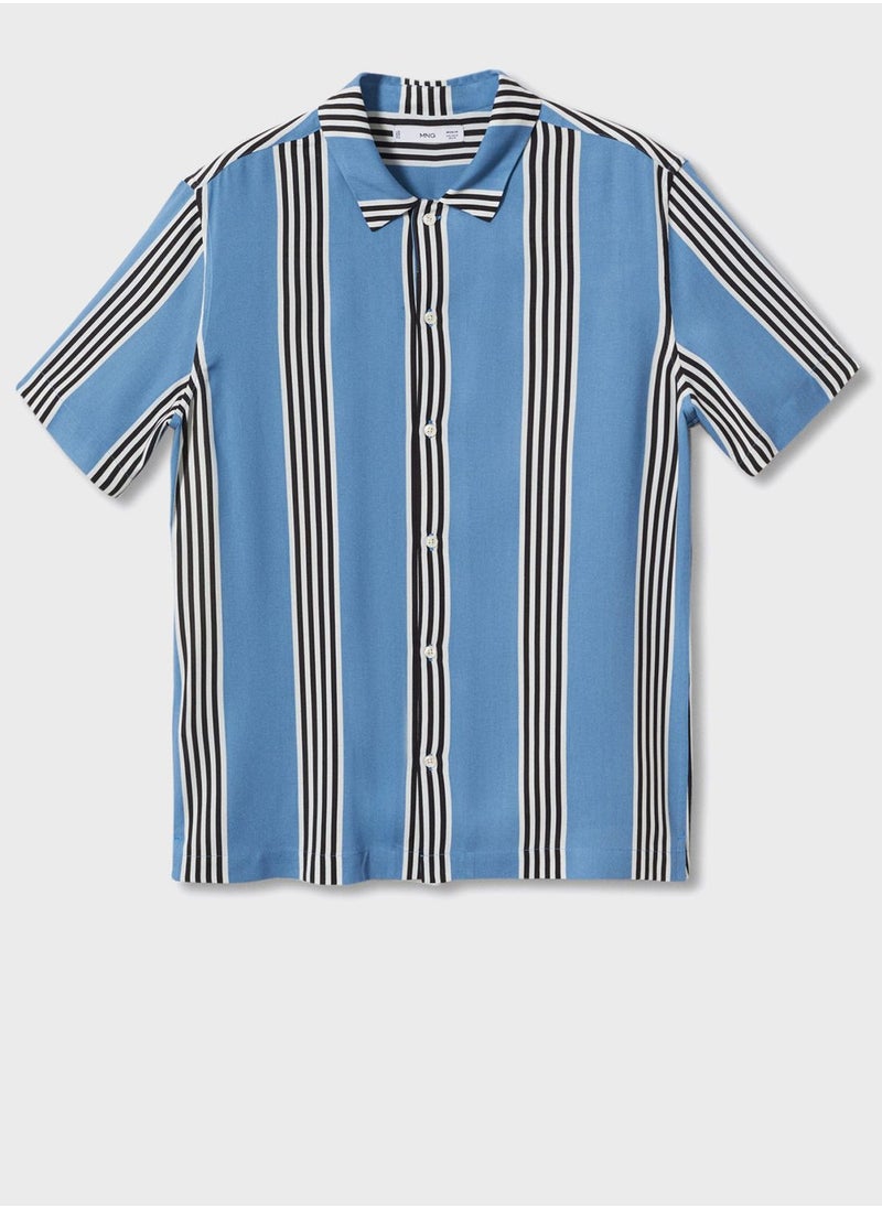 Mango Man - Striped Regular Fit Shirt - Image 1