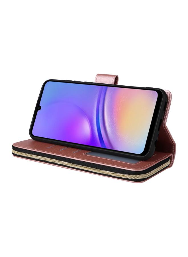 S-TOP Case For Samsung Galaxy A05 9-Card Slots Zipper Wallet Bag Leather Phone Case - Image 5