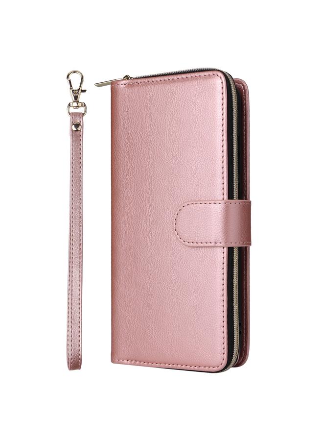 S-TOP Case For Samsung Galaxy A05 9-Card Slots Zipper Wallet Bag Leather Phone Case - Image 2