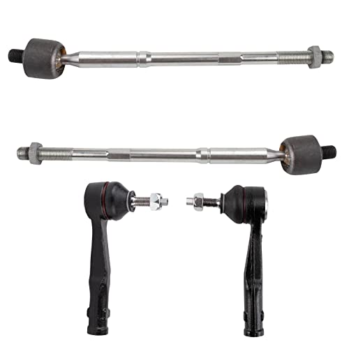 TRQ Front Inner & Outer Tie Rod Set Driver & Passenger Side Inner & Outer Compatible with 2017-2020 Jeep Compass - Image 1