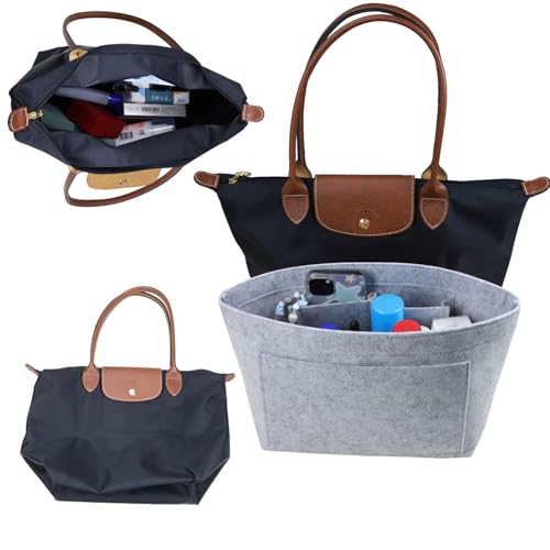 Lckaey bag Organizer Insert for longchamp le pliage organizer insert Handbags Organizer 1012French grey-S - Image 5
