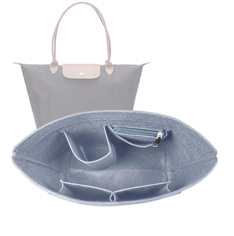 Lckaey bag Organizer Insert for longchamp le pliage organizer insert Handbags Organizer 1012French grey-S - Image 1