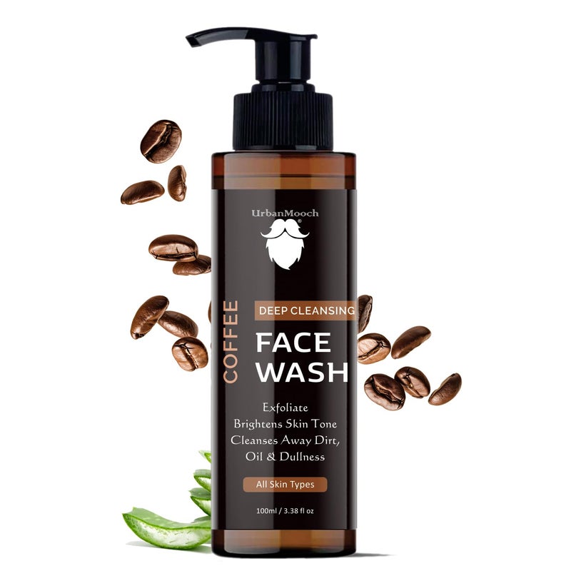 UrbanMooch Coffee Face Wash For Men | For Deep Cleansing | DeTan Skin | Glowing Skin with Arabica Coffee & Niacinamide, 100 ML - Image 1