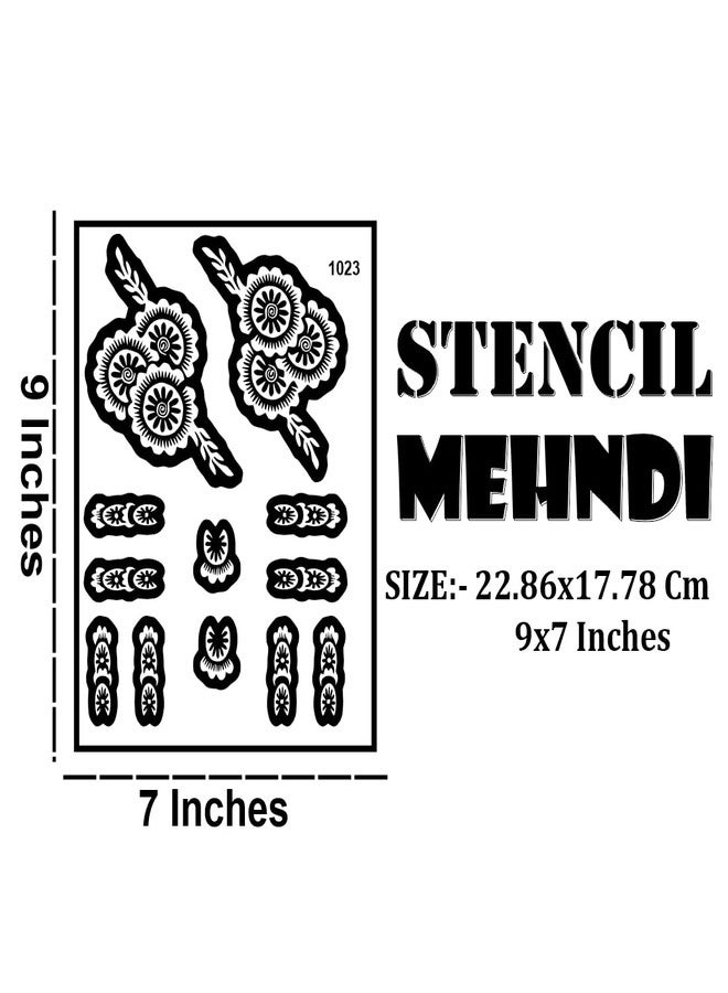 ORDERSHOCK Rose Vine Mehndi Stencil Sticker for Elegant Touch - Image 3