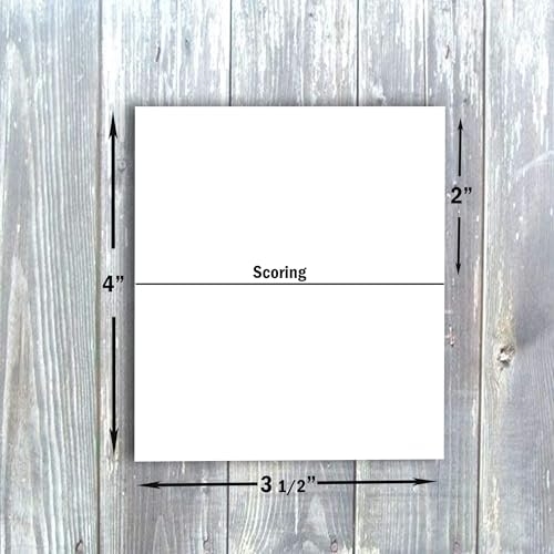 Hamilco Blank Tent Name Place Table Cards 3 1/2" x 2" Folded Card Stock - White Cardstock Paper 80lb Cover - 100 Pack - Image 3